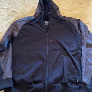 Champs sports gear men’s  size large zip up color black and gray